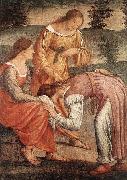 LUINI, Bernardino The Game of the Golden Cushion (detail) sg oil on canvas